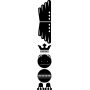 Sticker Totem Grenouille noir