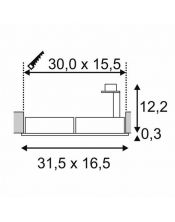 NEW TRIA 2 ES111 encastré carré noir max 2x75W clips ressorts