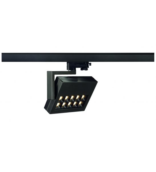 PROFUNO spot noir LED 3000K 30° adaptateur 3 all inclus