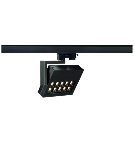 PROFUNO spot noir LED 3000K 60° adaptateur 3 all inclus