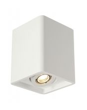 plafonnier PLASTRA BOX 1, carré en platre blanc, GU10, max. 35W