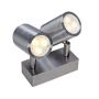 SST 316, applique double Inox 316, LED 2x3W, 3000K, IP44