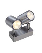 SST 316, applique, double, Inox 316, LED 2x3W, 3000K, IP44