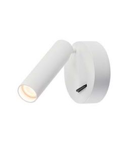 applique plafonnier KARPO, rond blanc, 7.5W LED, 3000K, avec interupteur