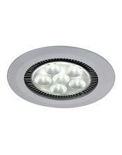 Spot encastré plafond gris argent Dome led 6x3w