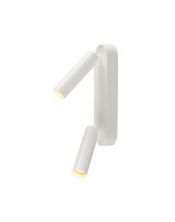 2 spots LED KARPO, applique et plafonnier rond blanc, 2x7.5W, 3000K, variable