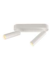 2 spots LED KARPO, applique et plafonnier rond blanc, 2x7.5W, 3000K, variable