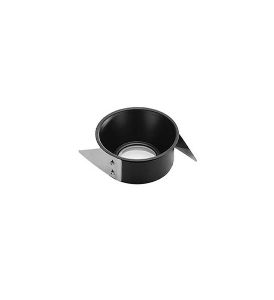 Collerette pour F-LIGHT, noir, avec verre transparent
