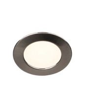 DL 126 LED, encastré rond, métal brossé, 2,8W LED 3000K, 12V