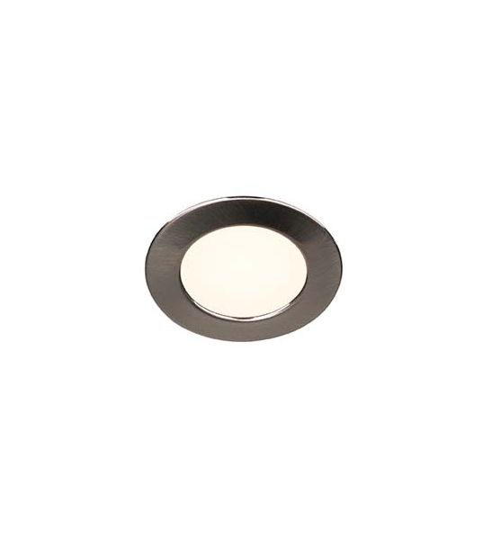 DL 126 LED, encastré rond, métal brossé, 2,8W LED 3000K, 12V