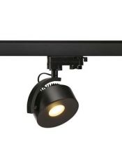 spot KALU TRACK LEDDISK noir, 3000K, adaptateur 3 allumages inclus