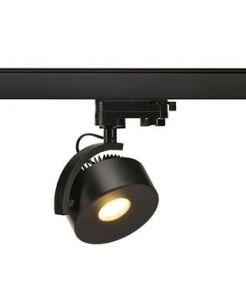 spot KALU TRACK LEDDISK noir, 3000K, adaptateur 3 allumages inclus