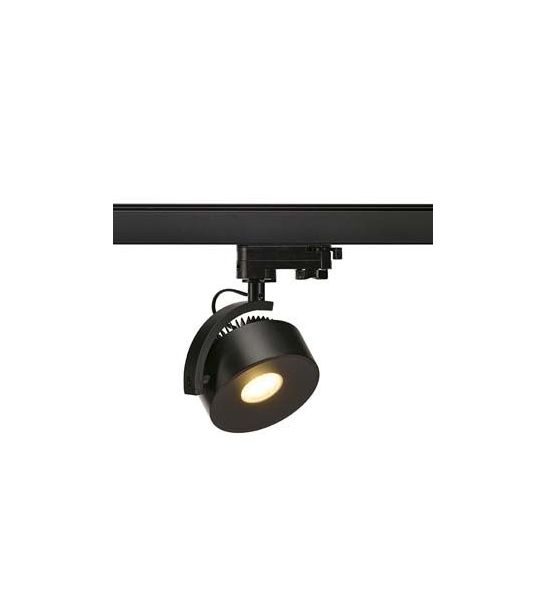 spot KALU TRACK LEDDISK noir, 3000K, adaptateur 3 allumages inclus