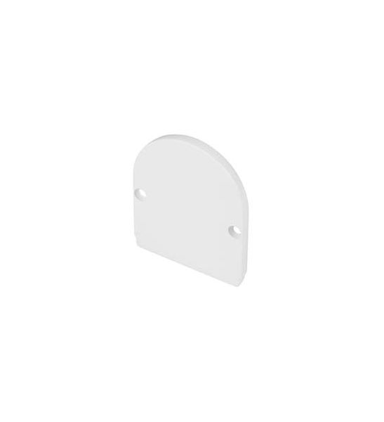 GLENOS Embouts pour profil industriel arrondi, blanc, 2 pièces