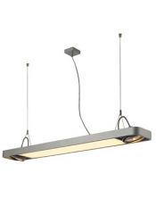 AIXLIGHT R2 OFFICE LED, suspensionled gris argent, LED 2xES111, max. 75W