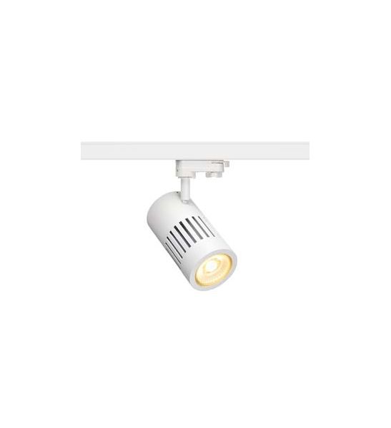 spot STRUCTEC LED 30W, rond, blanc, IRC supérieur à 90, 60°, adaptateur. 3 allumages inclus