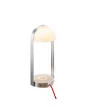 BRENDA LED, lampe à poser blanc/argent, chargement sans fil, 3000K