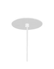 HELIA 45, suspension ronde blanche led 9W, 3000K, patere plate