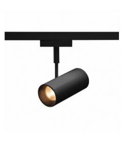 REVILO, spot noir LED 3000K, 15 degres, adaptateur rail 2 allumages inclus