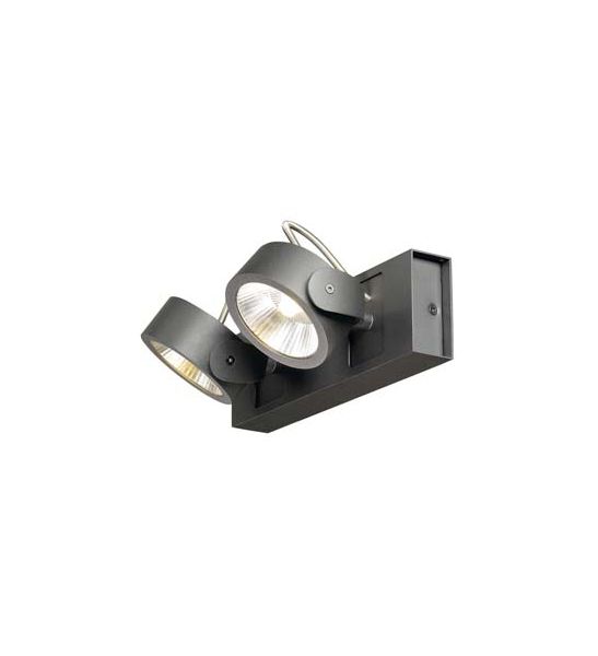 KALU LED 2 applique/plafonnier, noir, LED 34W, 3000K, 60 degres