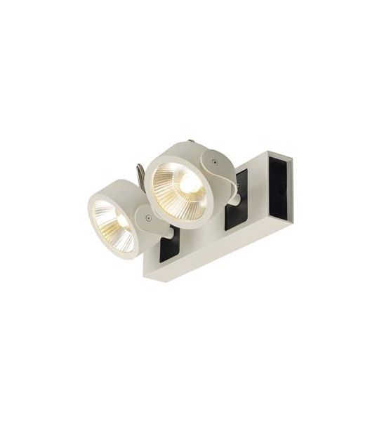 KALU LED 2 applique/plafonnier, blanc/noir, LED 34W, 3000K, 60 degres