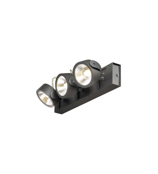 KALU LED 3 applique/plafonnier, noir, LED 47W, 3000K, 60 degres