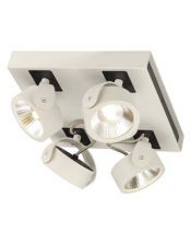 KALU LED 4 applique/plafonnier, carre, blanc/noir, LED 60W, 3000K, 60 degres