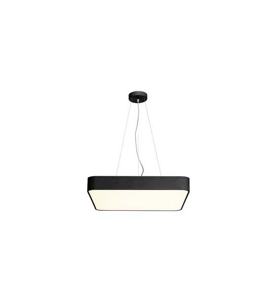 plafonnier carre MEDO 60 LED, noir, LED 39W 3000K, variable 1-10V