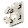 KALU LED 4 applique/plafonnier, carre, blanc/noir, LED 60W, 3000K, 24 degres