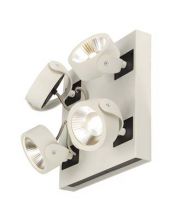 KALU LED 4 applique/plafonnier, carre, blanc/noir, LED 60W, 3000K, 24 degres