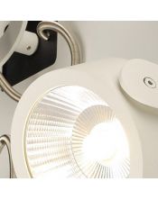 KALU LED 4 applique/plafonnier, carre, blanc/noir, LED 60W, 3000K, 24 degres
