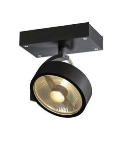 KALU 1, applique/plafonnier, noir, QPAR111 max. 75W