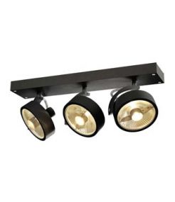 KALU 3, applique/plafonnier, noir, QPAR111 max. 75W