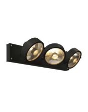 KALU 3, applique/plafonnier, noir, QPAR111 max. 75W