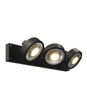 KALU 3, applique/plafonnier, noir, QPAR111 max. 75W