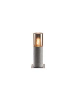 borne LISENNE 40, gris/verre fume, E27 23W max., IP54