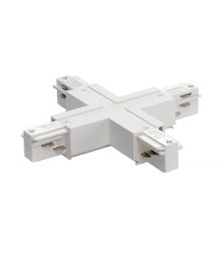 EUTRAC connecteur en X, blanc RAL9016