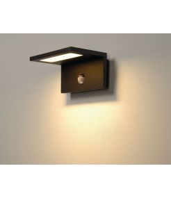 ANGOLUX S, applique avec detecteur, anthracite, LED 9,8W 3000K, IP44