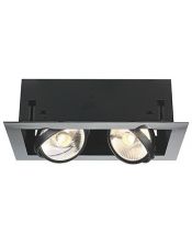 Aixlight flat double es111, chrome / noir mat