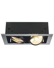 Aixlight flat double es111, chrome / noir mat