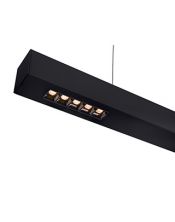 Q-LINE PD LED suspension, 1m, noir, LED 45W 3000K 2100lm