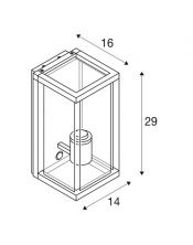 QUADRULO SENSOR, applique, E27, anthracite, avec detecteur de mouvements