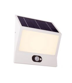 SOLARINO, applique extérieure solaire, blanc, LED, 3,5W, 3000K, IP54, détecteur de mouvement, chiffres et lettres inclus