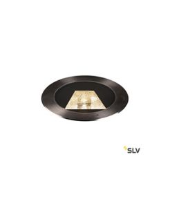 DASAR® 270, encastré de sol extérieur, asymétrique, rond, noir mat/inox brossé, LED, 30W, 3000K, IP65