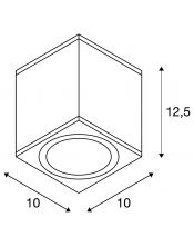 ENOLA, plafonnier extérieur, carré, M, anthracite, LED, 10W, 3000K/4000K, IP65