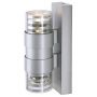 Lima up/down applique 2x50w, gris argent