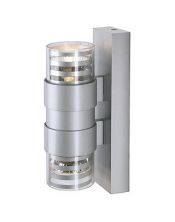 Lima up/down applique 2x50w, gris argent