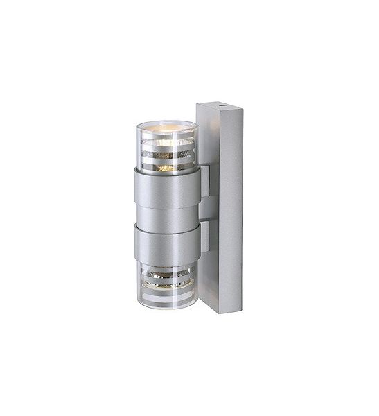Lima up/down applique 2x50w, gris argent