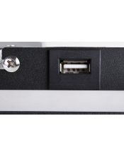 SOMNILA SPOT, applique intérieure, liseuse, version droite, noir, LED, 13W, 3000K, avec port USB