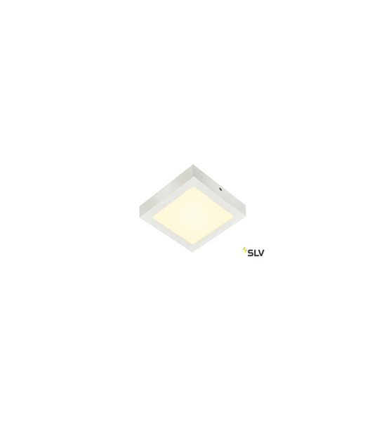 SENSER 18, plafonnier intérieur, carré, blanc mat, LED, 12W, 3000K, variable Triac